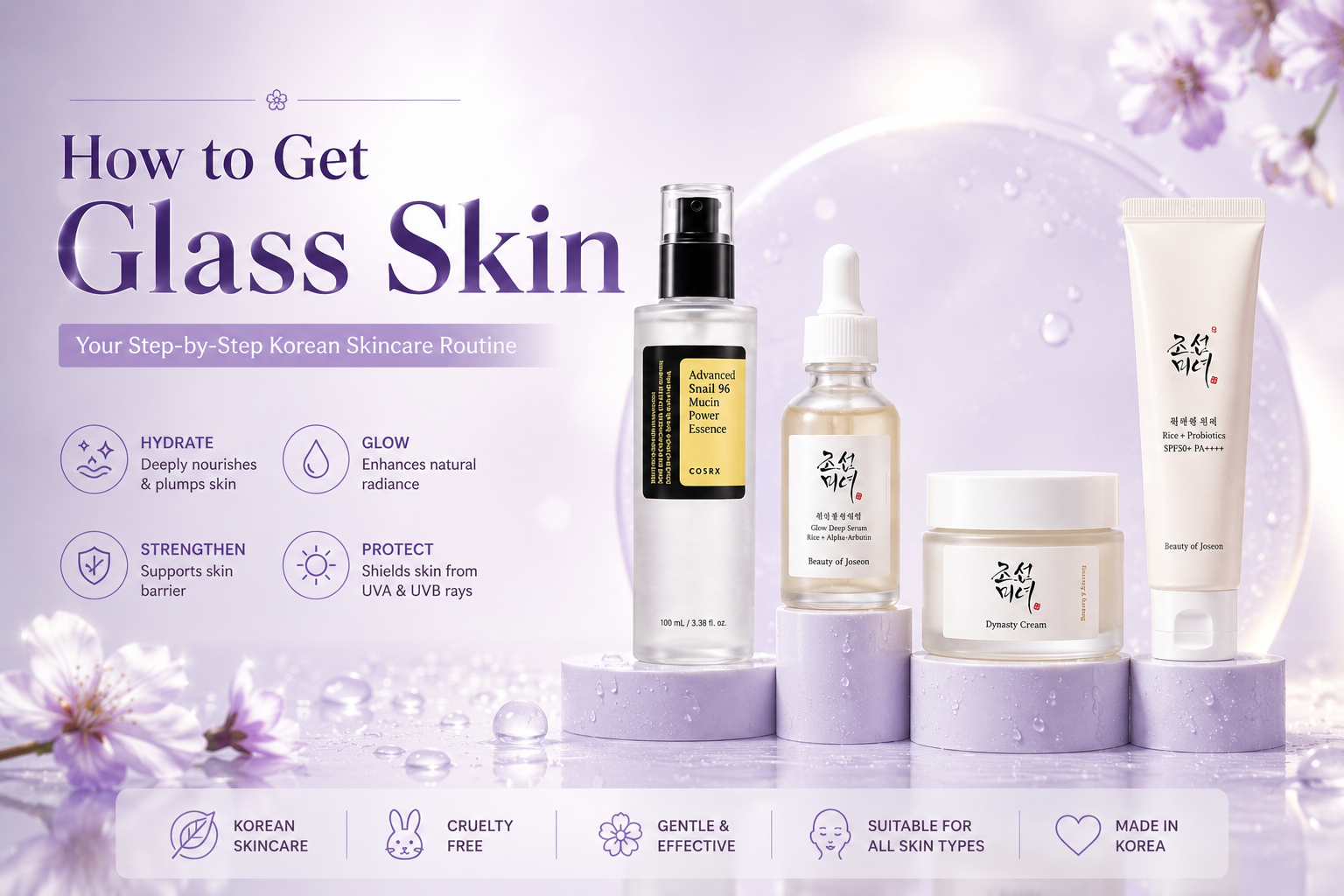 How to Get Glass Skin: Step-by-Step Korean Skincare Routine | Lulwa Beauty