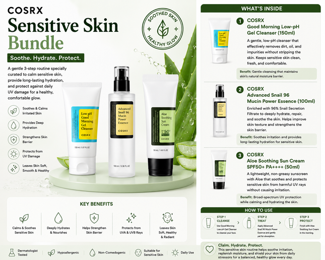 COSRX Sensitive Skin Bundle